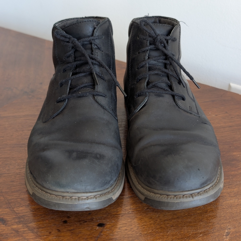 Sorel Men's 9‎ Black Leather Lace Up Fall Ankle Boots - Picture 2 of 8